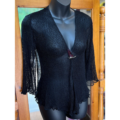 The Bali 3/4 Sleeve Shrug (Black)