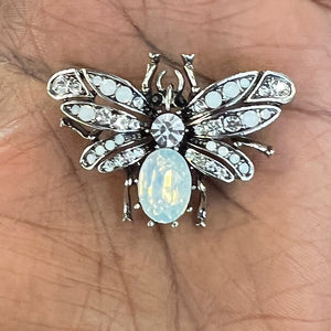 Pretty Bee Brooch with Crystal