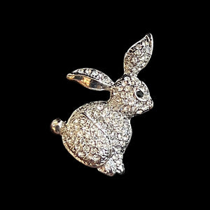Diamante Bunny Brooch/Necklace Pendant