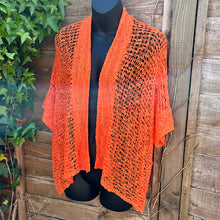 Load image into Gallery viewer, Orange Bohemian Chunky Knitted Cardigan

