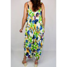 Load image into Gallery viewer, Multi Leaf Print Wide Leg Jumpsuit Style Culottes (back)
