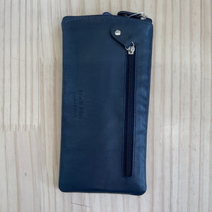 Navy Leather Glasses Case