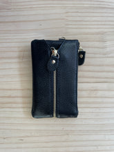 Load image into Gallery viewer, Black Leather Key Case Purse
