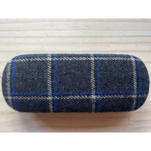 Load image into Gallery viewer, Tartan Covered Hard Shell Glasses Cases | Charcoal Black
