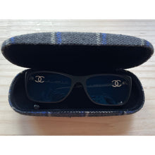 Load image into Gallery viewer, Tartan Covered Hard Shell Glasses Cases | Charcoal Black
