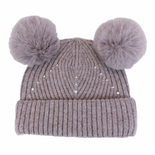 Load image into Gallery viewer, Double Pom Pom Hat | Grey
