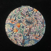 Load image into Gallery viewer, Round Bright William Morris Compact Mirror
