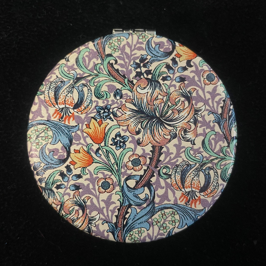 Round Bright William Morris Compact Mirror