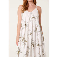 Load image into Gallery viewer, Ivory &amp; Olive Embroidered Floral Swing Maxi Dress (close up)
