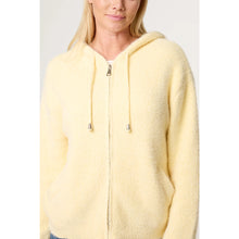 Load image into Gallery viewer, Lemon Cloud Knit Zip Hoodie (close up)
