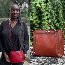 Load image into Gallery viewer, Lia Italian Leather Organiser Crossbody Bag
