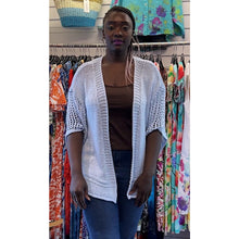 Load image into Gallery viewer, Lightweight Crochet Cardigan - Open Front Layering Piece
