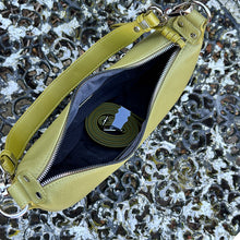 Load image into Gallery viewer, Lime Mini 'Matilda' Scoop Shoulder/Crossbody Bag (open)
