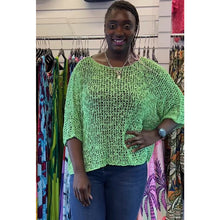 Load image into Gallery viewer, Lola Lightweight Crochet Knit Top (green)
