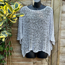 Load image into Gallery viewer, Lola Lightweight Crochet Knit Top (soft grey)
