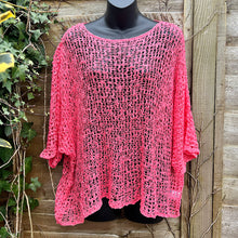 Load image into Gallery viewer, Lola Lightweight Crochet Knit Top (watermelon)
