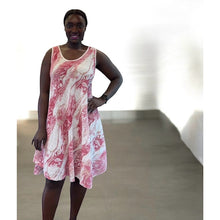 Load image into Gallery viewer, Made in Italy Marble Print Cotton Swing Dress (pink)

