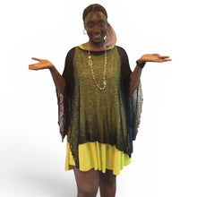 Load image into Gallery viewer, Marianne's Favourite Lightweight Sheer Knit Poncho (black)
