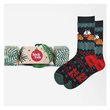 Load image into Gallery viewer, Men&#39;s Bamboo Socks | Christmas Pudding Cracker Gift Box
