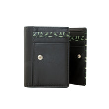 Load image into Gallery viewer, Midnight Garden 'Aurora' Tri Fold Leather Purse (side)
