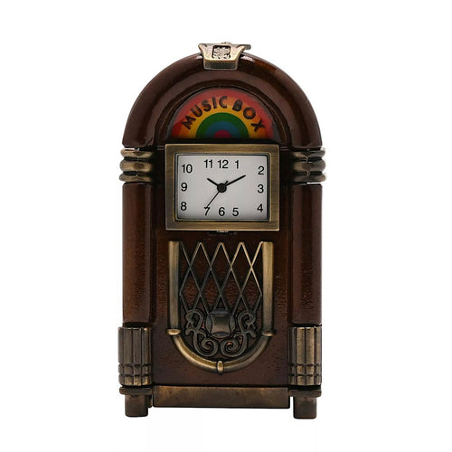 Miniature Clock - Brown Juke Box
