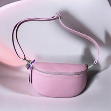 Load image into Gallery viewer, Modena Leather Belt Bag – Made in Italy (blush pink)
