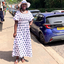 Load image into Gallery viewer, Navy Polka Dot Relaxed Fit Dress
