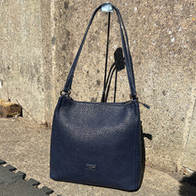 Load image into Gallery viewer, Navy Twin Handle Tote Bag with Tassel Charm
