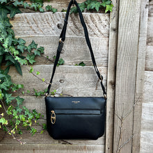 Load image into Gallery viewer, Neat &amp; Compact Black Crossbody Bag
