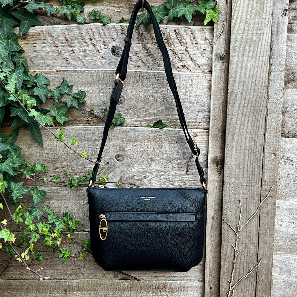 Neat & Compact Black Crossbody Bag