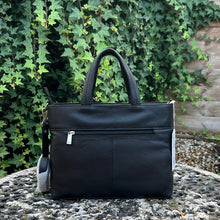Load image into Gallery viewer, Nova Leather Classic Grab Bag with Adjustable Strap (back)
