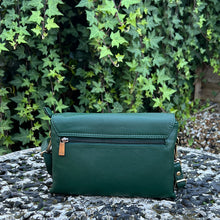 Load image into Gallery viewer, Nova Leather Flapover Multi-Compartment Crossbody Bag (back)
