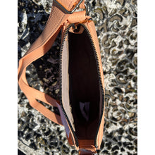 Load image into Gallery viewer, Peach David Jones Everyday Zip Top Crossbody Bag (open)
