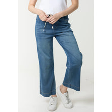 Load image into Gallery viewer, Relaxed Drawstring Wide-Leg Denim Trousers
