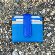 Load image into Gallery viewer, Rio Blue Multi-Colour Leather Card Holder
