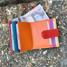 Load image into Gallery viewer, Rio Multi-Colour Leather Card Holder (open)
