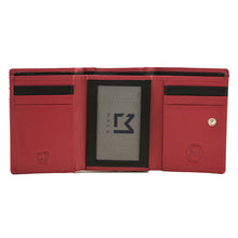 Load image into Gallery viewer, Robin Leather Tri Fold Purse (open)

