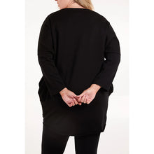 Load image into Gallery viewer, Sequin Cat on a Bike Christmas Jumper (back)
