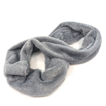 Load image into Gallery viewer, Silver Grey Frost Whisper Faux Fur Infinity Scarf

