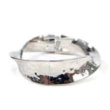 Load image into Gallery viewer, Silver Twisted Hammered Bangle
