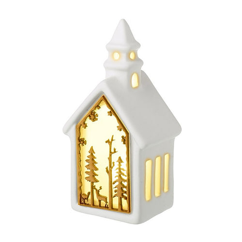 Small Light-Up Ceramic House