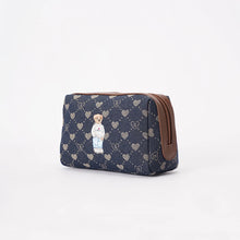 Load image into Gallery viewer, Teddy Bear Cosmetic &amp; Toiletry Bag (navy)
