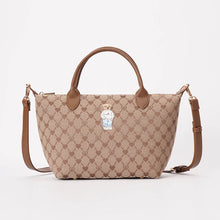 Load image into Gallery viewer, Teddy Heart Print Grab &amp; Crossbody Bag
