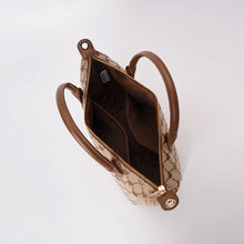 Load image into Gallery viewer, Teddy Heart Print Grab &amp; Crossbody Bag (open)
