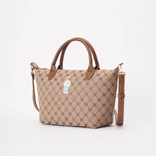 Load image into Gallery viewer, Teddy Heart Print Grab &amp; Crossbody Bag (twin handle)
