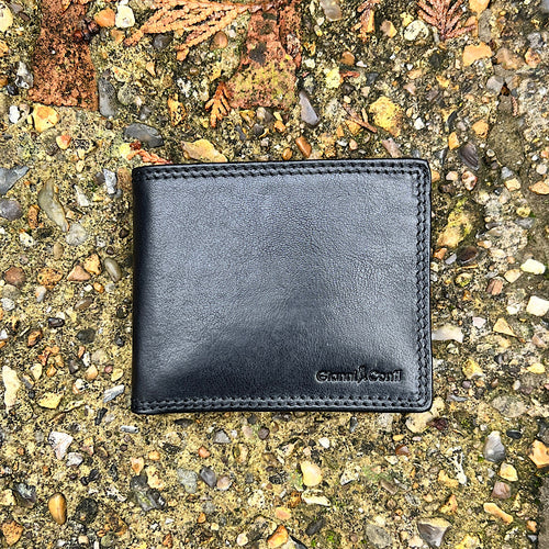 The Clifton Black Italian Leather RFID Wallet