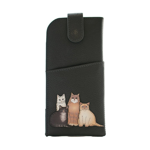 The Meowfia Leather Glasses Case
