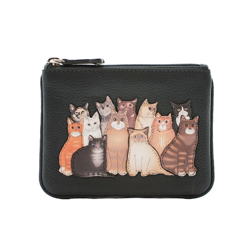 The 'Moewfia' Leather Coin & Card Holder