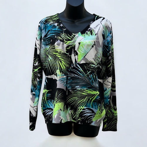 Tropical Breeze 'Damod' V-Neck Knitted Top