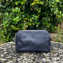 Load image into Gallery viewer, Verona Triple‑Compartment Leather Crossbody Bag – Made in Italy (navy)
